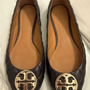 Tory Burch 86321 Perfect Black Chelsea Quilted Ballet Flats 7 1/2
